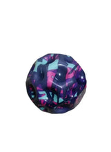 Rubber bounce ball with purple and pink abstract pattern