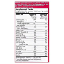 Supplement facts panel for children's chewable multivitamin with iron