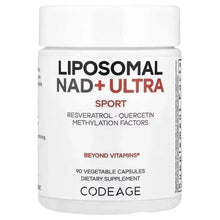 Codeage Liposomal NAD+ Ultra Sport supplement bottle, 90 vegetable capsules