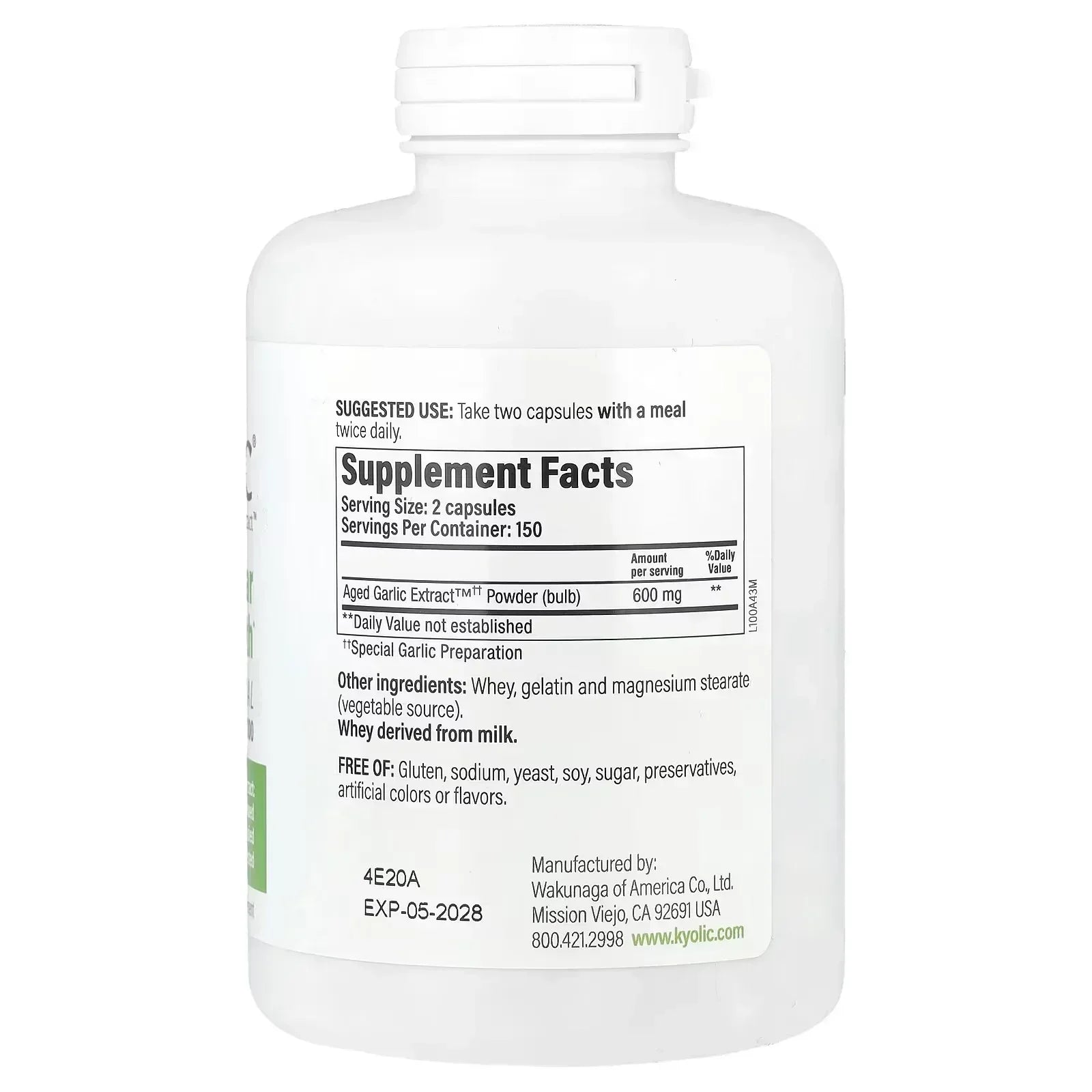 Kyolic Aged Garlic Extract™ Original Formula 100 – 300 Capsules - Mumzar