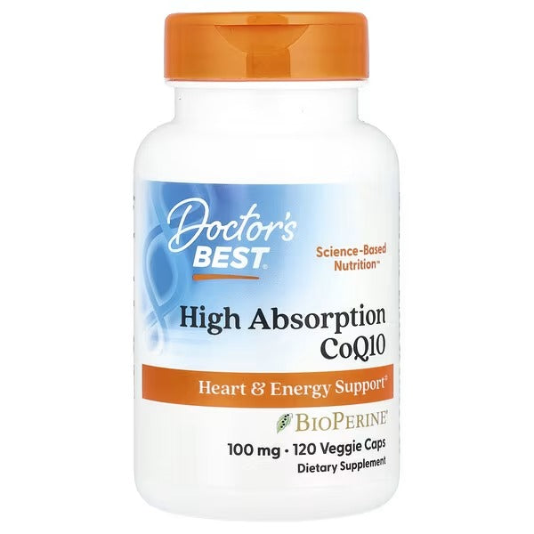 Doctor's Best High Absorption CoQ10 with BioPerine® – 100 mg, 120 Veggie Capsules - Mumzar