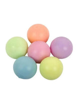 Pastel squishy fidget balls set of six: peach, pink, purple, green, blue, yellow