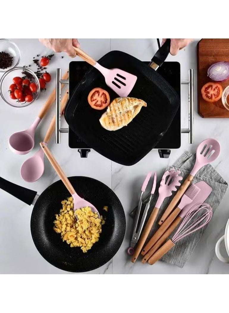 12 In 1 Non Stick Silicone Cooking Utensils Set - Mumzar