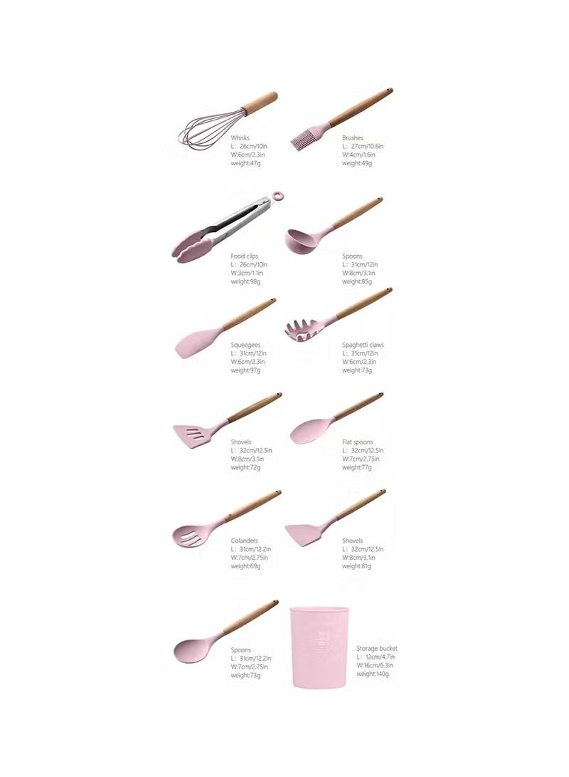 12 In 1 Non Stick Silicone Cooking Utensils Set - Mumzar