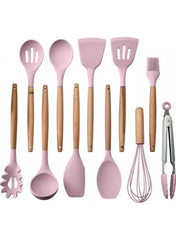 12 In 1 Non Stick Silicone Cooking Utensils Set - Mumzar