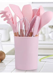 12 In 1 Non Stick Silicone Cooking Utensils Set - Mumzar