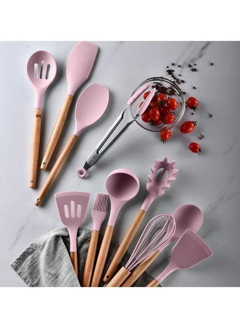 12 In 1 Non Stick Silicone Cooking Utensils Set - Mumzar