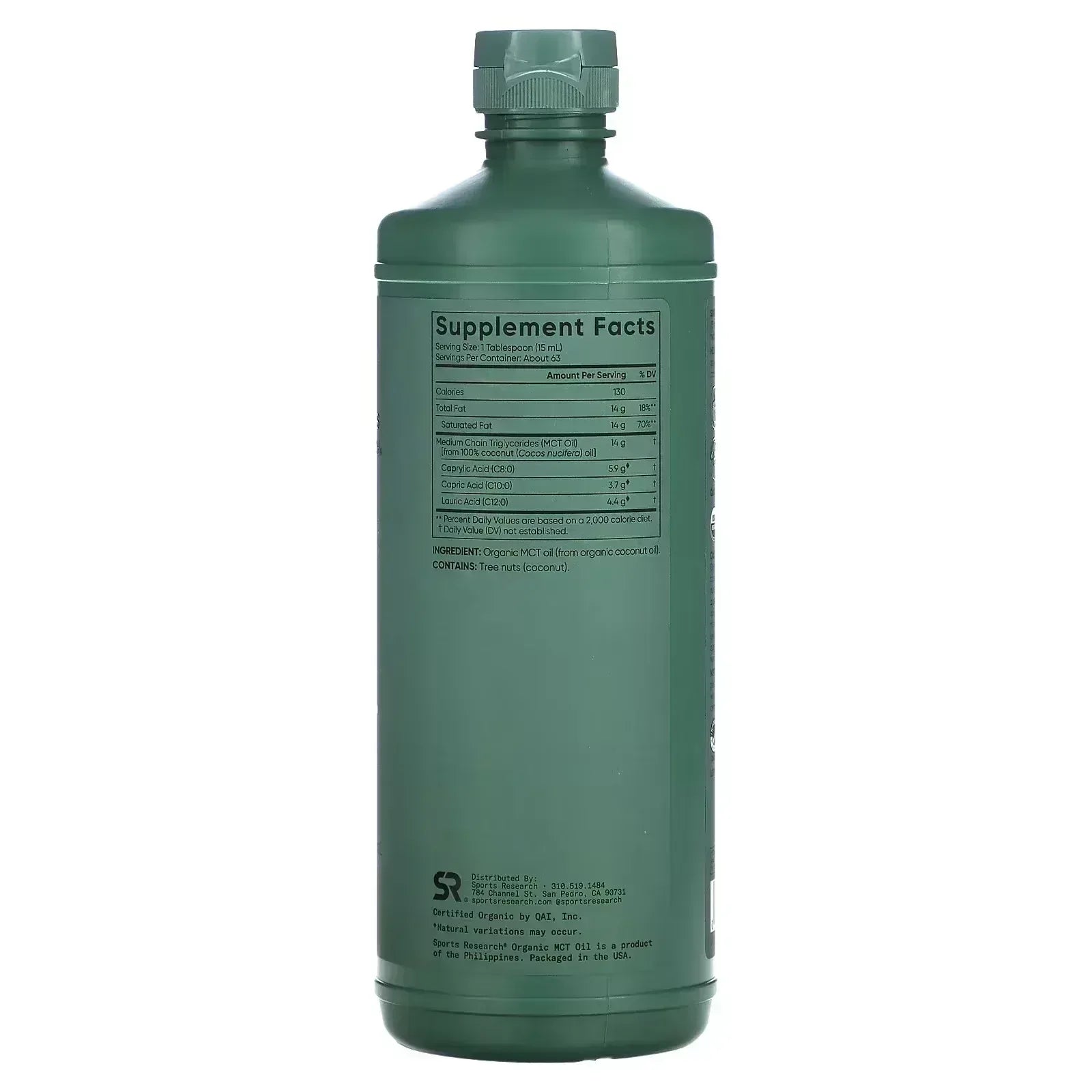 Sports Research Organic MCT Oil – 32 fl oz (946 ml) - Mumzar