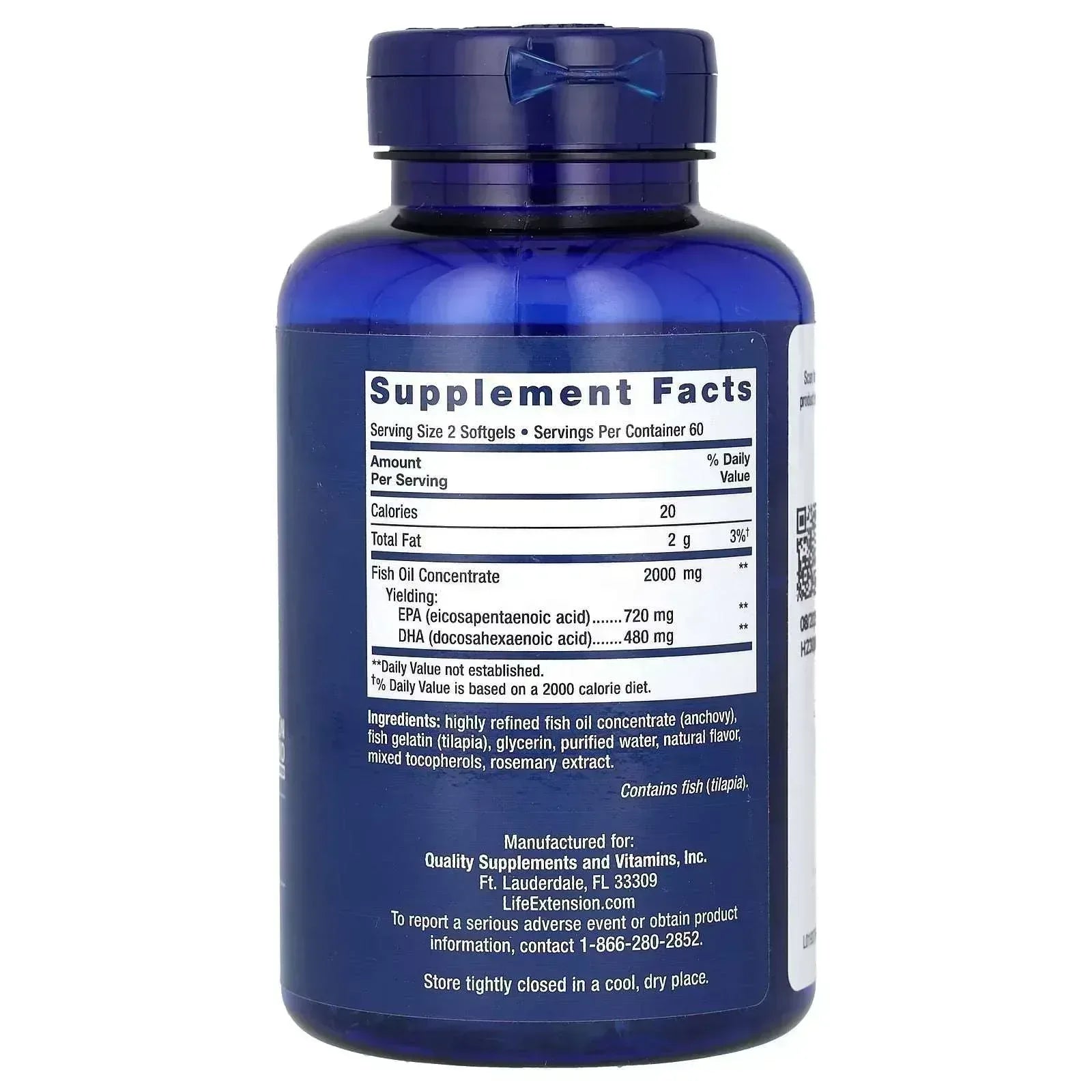 Life Extension, Mega EPA/DHA, 120 Capsules (1,000 mg per Softgel) - Mumzar
