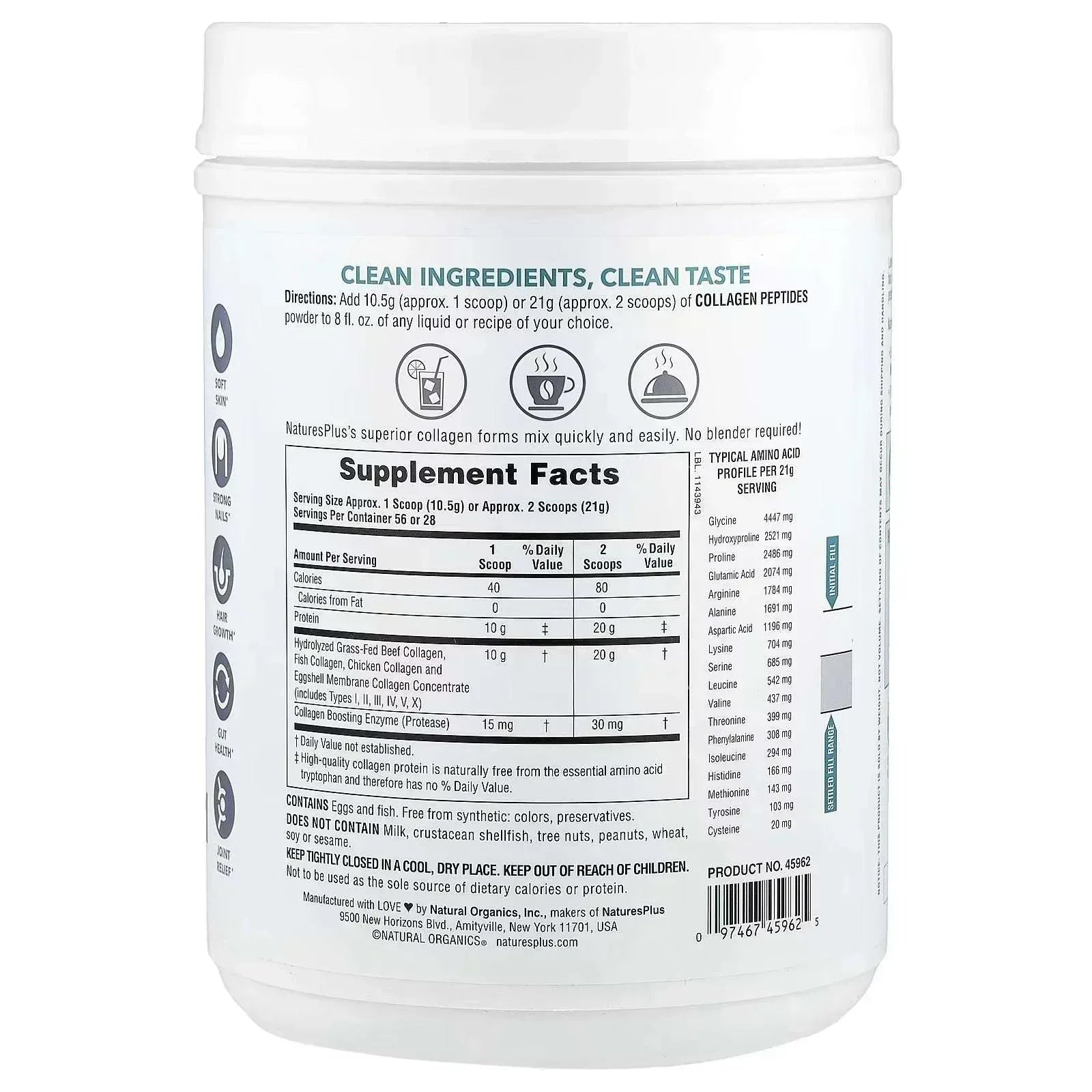 NaturesPlus, Collagen Peptides, 1.3 lbs (588 g) - Mumzar