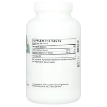 THORNE Calcium-Magnesium Malate supplement facts label on bottle back