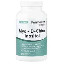 Fairhaven Health Myo + D-Chiro inositol supplement bottle, teal label, 240 capsules