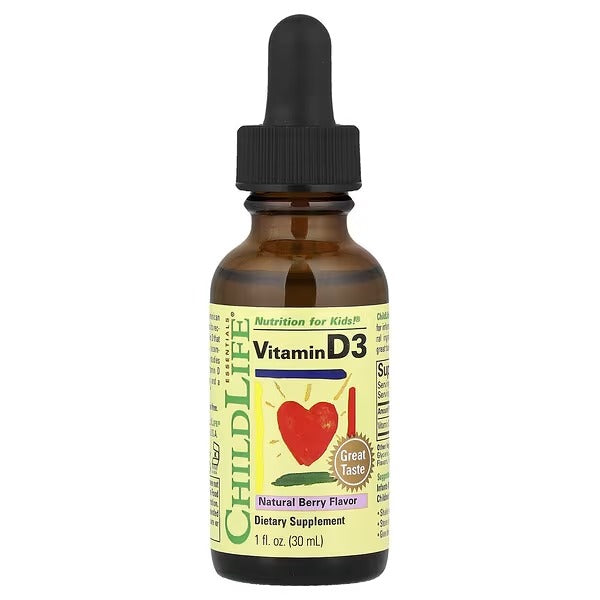 ChildLife Essentials, Vitamin D3, Natural Berry, 12.5 mcg (500 IU), 30 ml (1 fl oz) - Mumzar