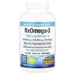 Natural Factors Rx Omega-3 – 240 Softgels, 630 mg per Softgel - Mumzar