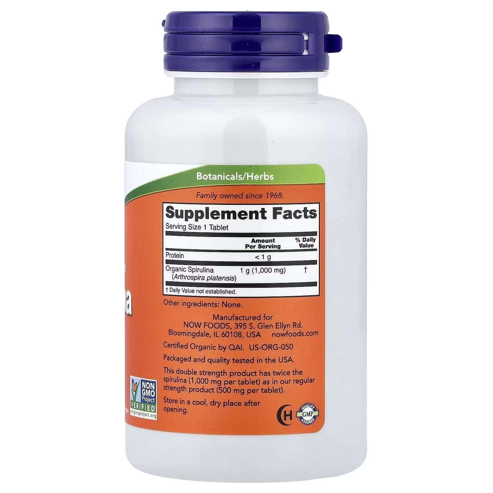 NOW Foods, Spirulina, 1,000 mg, 120 Tablets - Mumzar