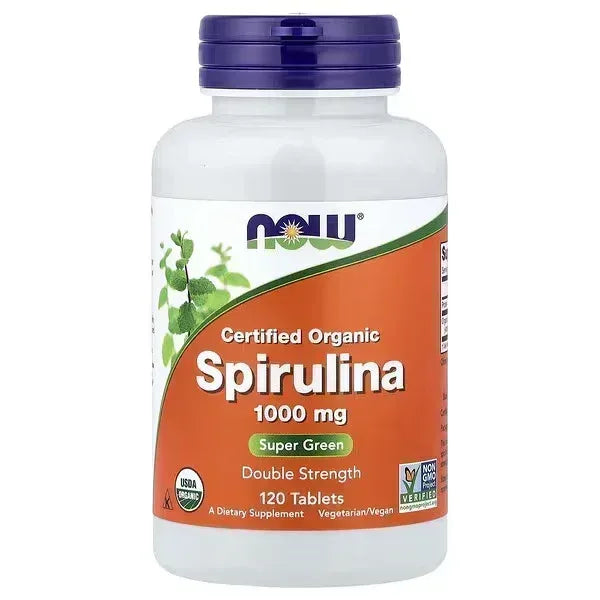 NOW Foods, Spirulina, 1,000 mg, 120 Tablets - Mumzar