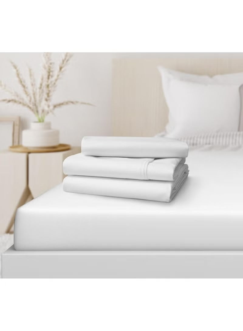 Soft Plush Polyester Fitted Bed Sheet for Single Bed – 160 × 200 cm - Mumzar