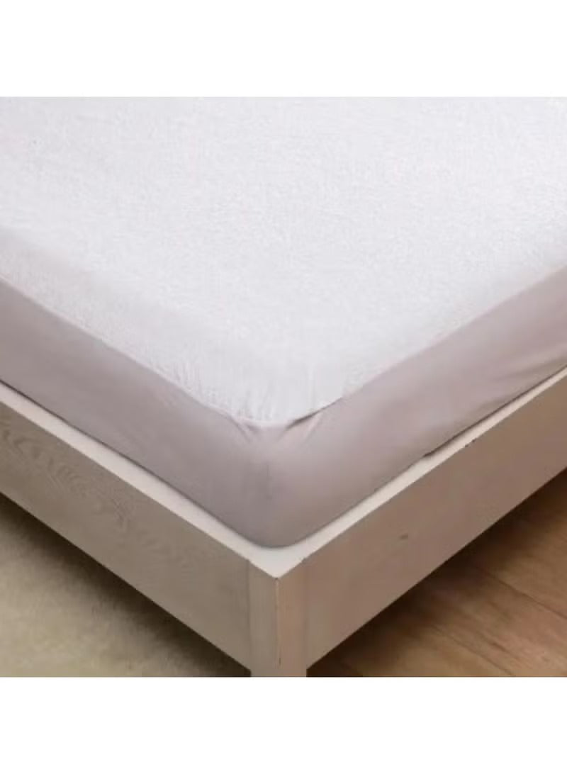 Soft Plush Polyester Fitted Bed Sheet for Single Bed – 160 × 200 cm - Mumzar