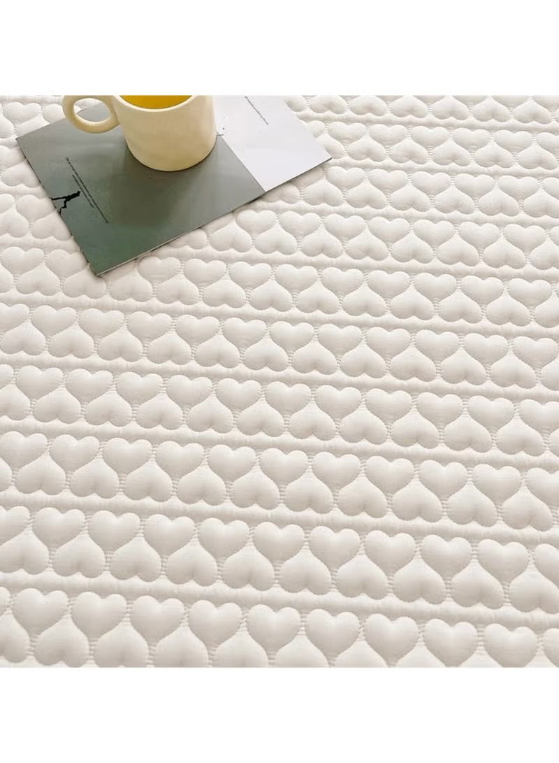 Waterproof Fitted Bedding Topper Set 150 × 200 cm – White with 2 Pillowcases - Mumzar