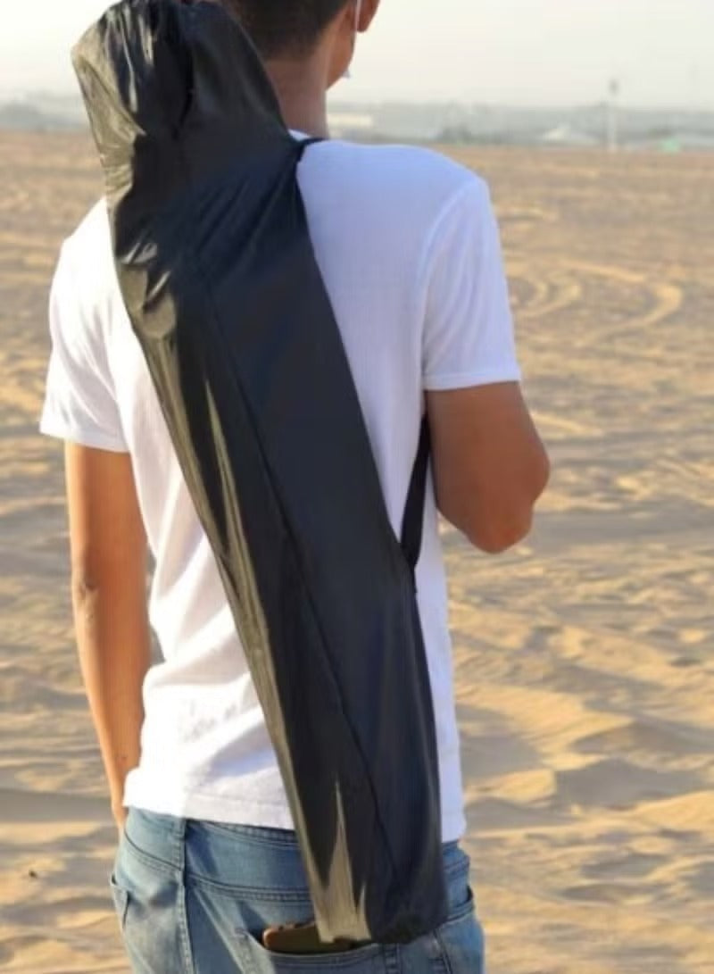 Folding Camping Chair Black | Portable Outdoor Chair with Armrest & Cup Holder - Mumzar