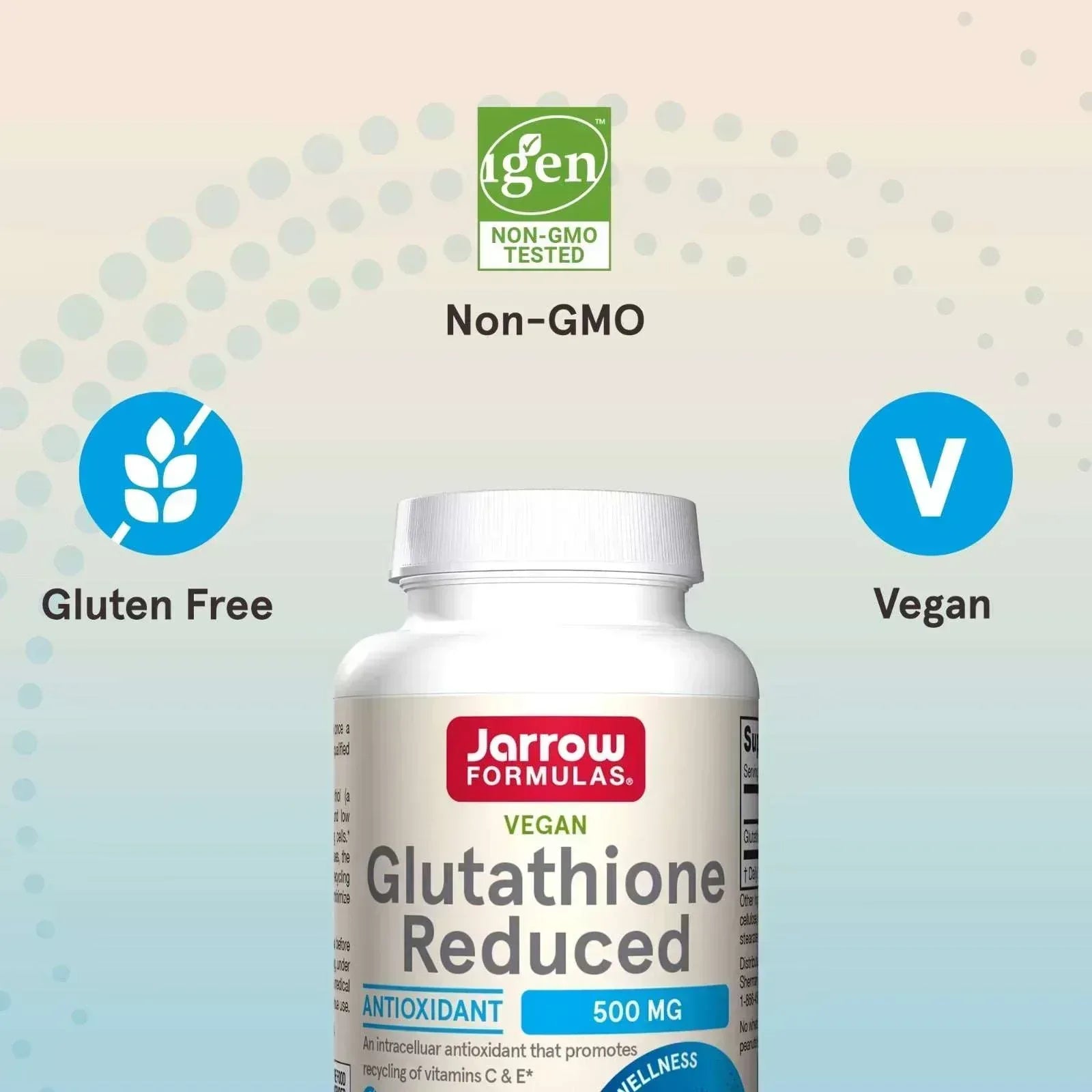 Jarrow Formulas Vegan Glutathione Reduced 500 mg – 60 Veggie Capsules - Mumzar