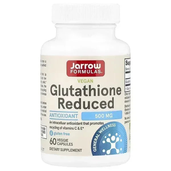 Jarrow Formulas Vegan Glutathione Reduced 500 mg – 60 Veggie Capsules - Mumzar