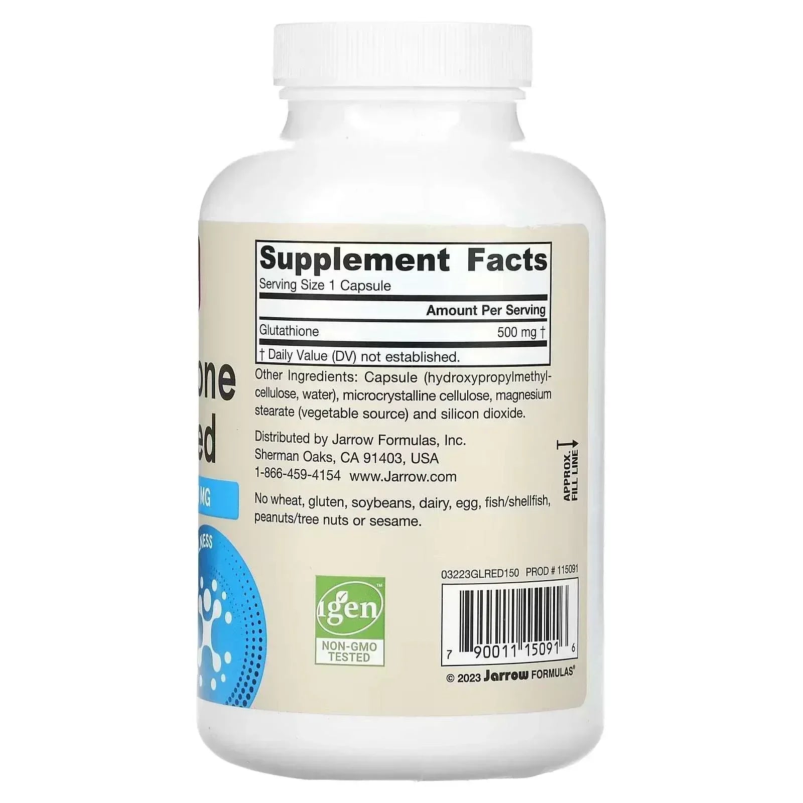 Jarrow Formulas Vegan Glutathione Reduced 500 mg – 150 Veg Capsules | Antioxidant Support - Mumzar
