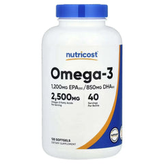 Nutricost Omega-3 Fish Oil, 120 Softgels - Mumzar