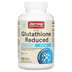 Jarrow Formulas Vegan Glutathione Reduced 500 mg – 150 Veg Capsules | Antioxidant Support - Mumzar