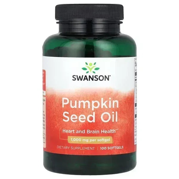 Swanson Pumpkin Seed Oil – 1,000 mg, 100 Softgels - Mumzar