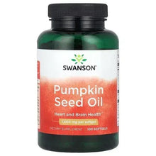 Swanson pumpkin seed oil softgels bottle with black cap