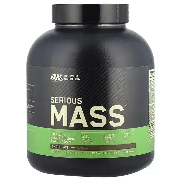 Optimum Nutrition Serious Mass™ Chocolate – 2.72 kg (6 lb) | High-Calorie Weight Gainer - Mumzar