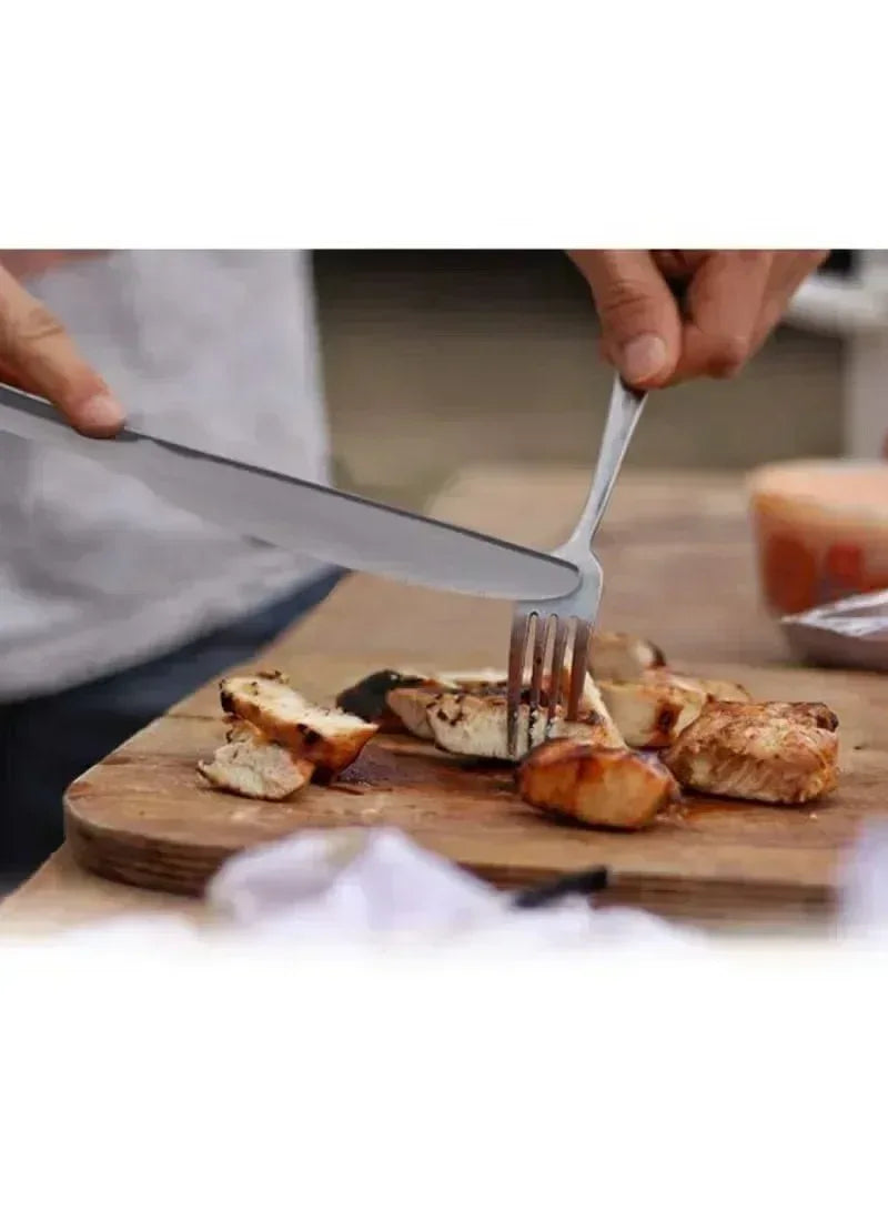 Stainless Steel Black Cutlery Set | Elegant Spoon, Knife & Fork Dining Ensemble - Mumzar