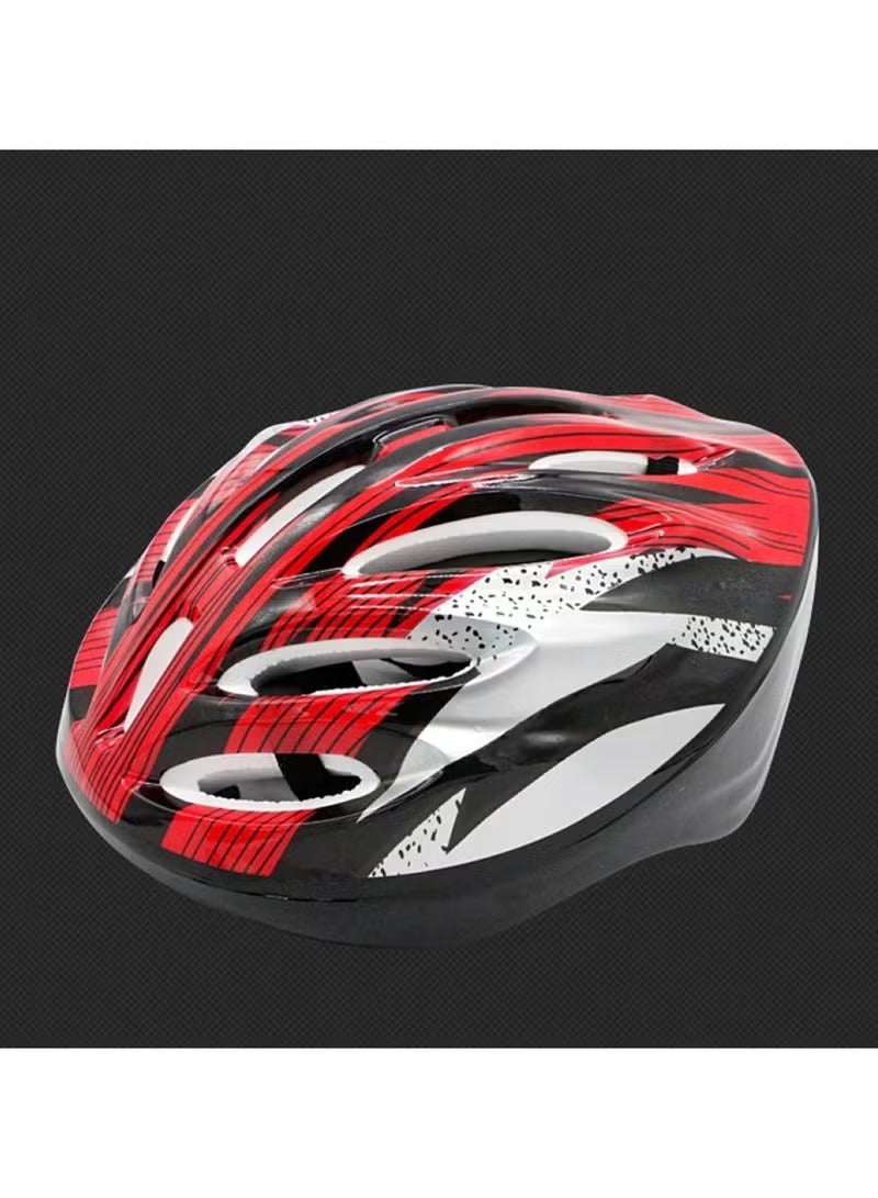 Skating Helmet Thick Sponge Inner Pad Protection (Red & Blue) - Mumzar