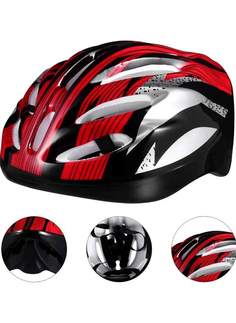 Skating Helmet Thick Sponge Inner Pad Protection (Red & Blue) - Mumzar