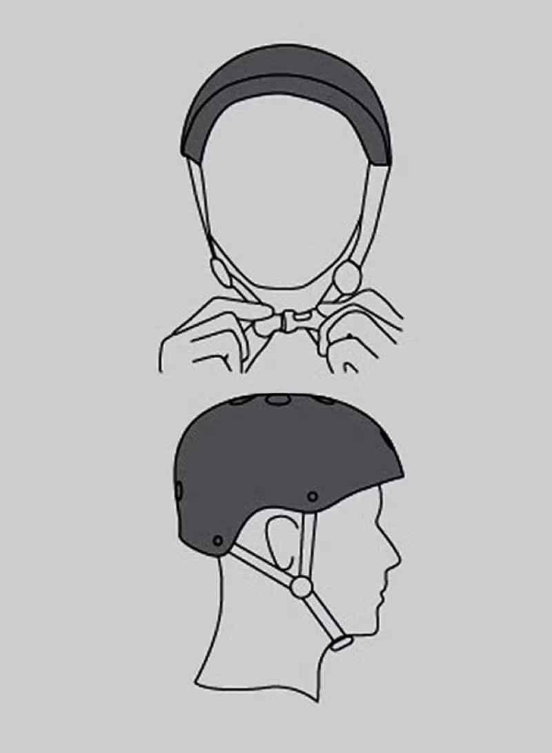 Skating Helmet Thick Sponge Inner Pad Protection (Red & Blue) - Mumzar