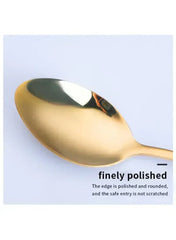 Stainless Steel Gold Cutlery Set | Elegant Spoon, Knife & Fork Dining Set - Mumzar