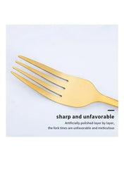 Stainless Steel Gold Cutlery Set | Elegant Spoon, Knife & Fork Dining Set - Mumzar