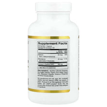 California Gold Nutrition NAC supplement bottle, Supplement Facts panel on back