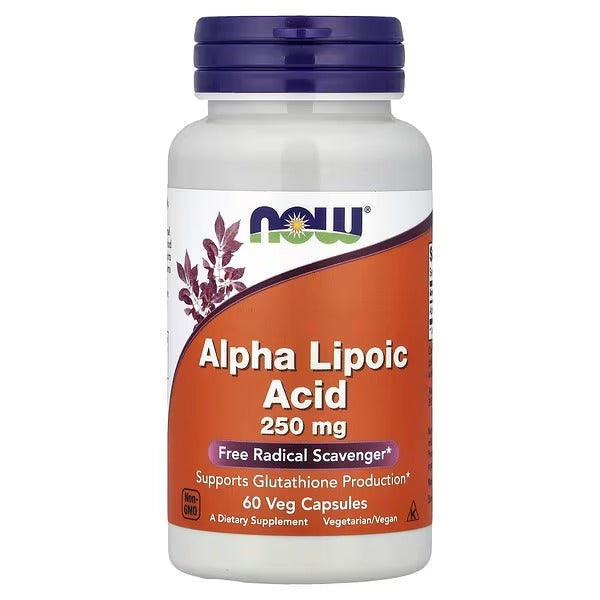 NOW Foods, Alpha Lipoic Acid, 250 mg, 60 Veg Capsules - Mumzar