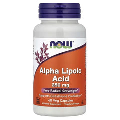 NOW Foods, Alpha Lipoic Acid, 250 mg, 60 Veg Capsules - Mumzar