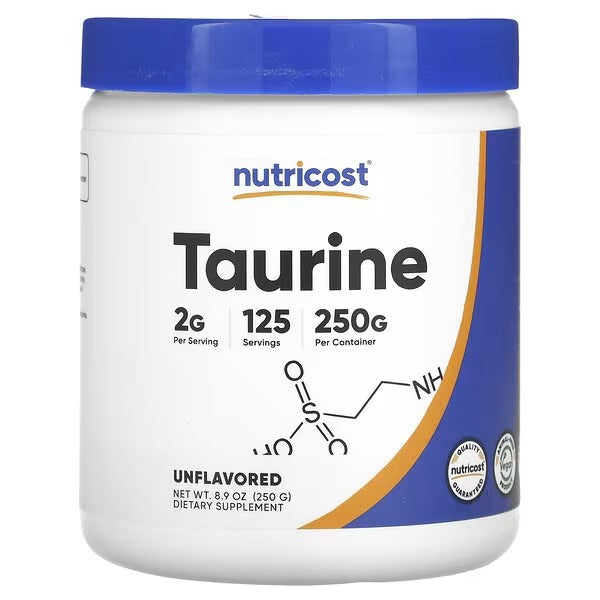 Nutricost, Taurine, Unflavoured, 8.9 oz (250 g) - Mumzar