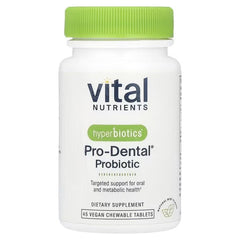 Vital Nutrients Hyperbiotics® Pro-Dental® Probiotic Natural Mint – 45 Vegan Chewable Tablets - Mumzar