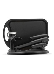 7 Piece Knife Set Complete with Protective Covers – Black - Mumzar