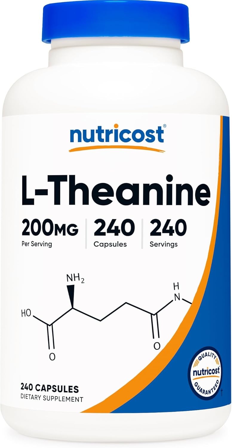 Nutricost L-Theanine 200mg, 240 Capsules - Double Strength - Mumzar