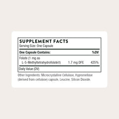 THORNE 5-MTHF 1mg - Methylfolate (Active B9 Folate) Supplement - Supports Cardiovascular Health, Fetal Development, Nerve Health, Methylation, and Homocysteine Levels - 60 Capsules - Mumzar