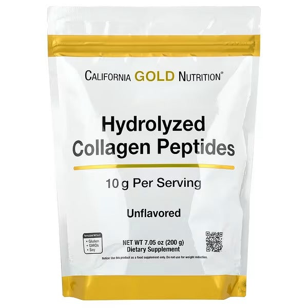 California Gold Nutrition Hydrolysed Collagen Peptides Type I & III – Unflavoured, 200 g