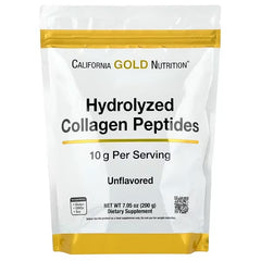 California Gold Nutrition Hydrolysed Collagen Peptides Type I & III – Unflavoured, 200 g