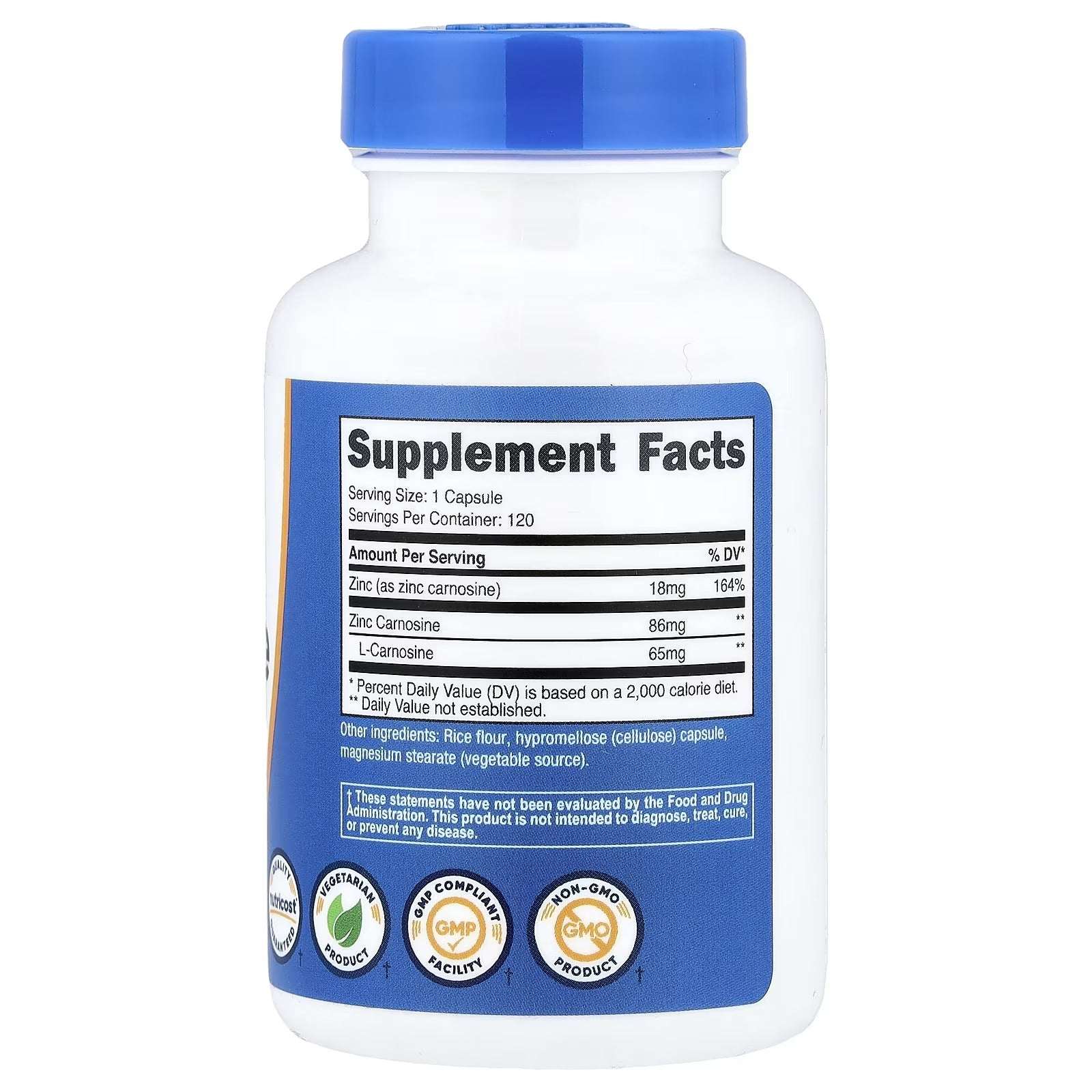 Nutricost Zinc Carnosine – 120 Capsules