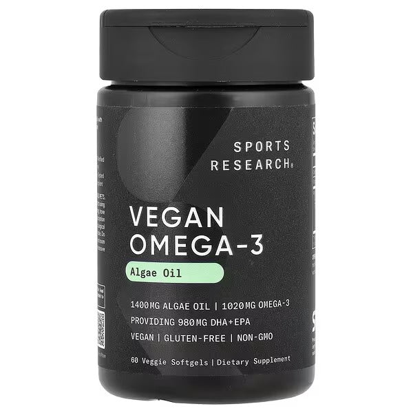 Sports Research Vegan Omega-3 – 60 Veggie Softgels